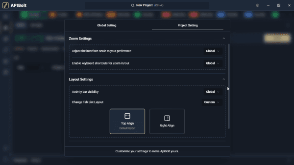 Layout Customization